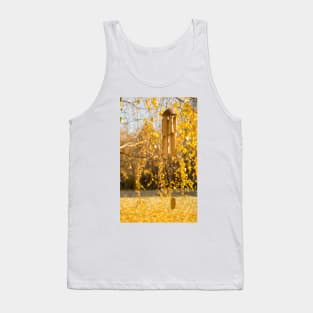 Wind Chimes in Autumn Garden Tank Top